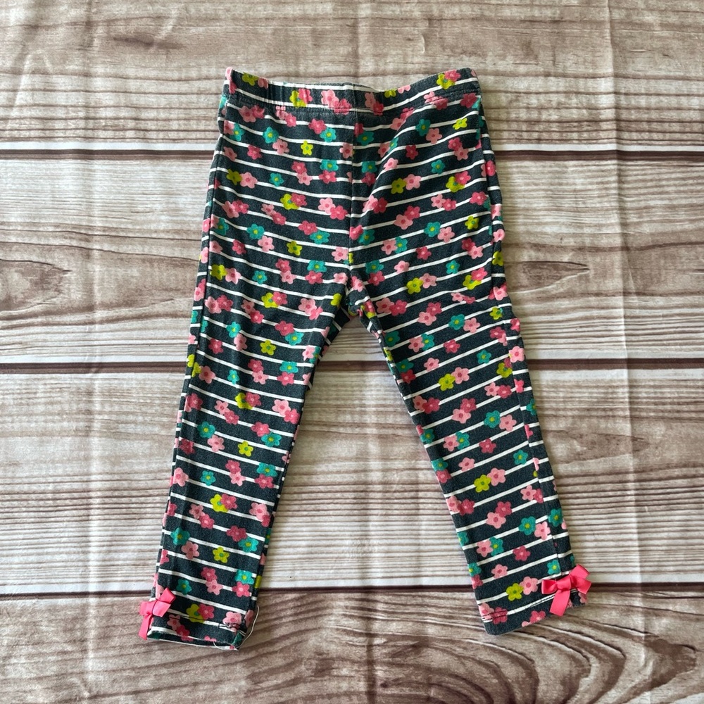 ✨ Floral stripped toddler leggings✨
